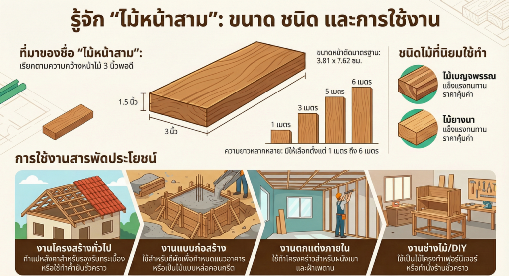 ไม้หน้าสาม คืออะไร