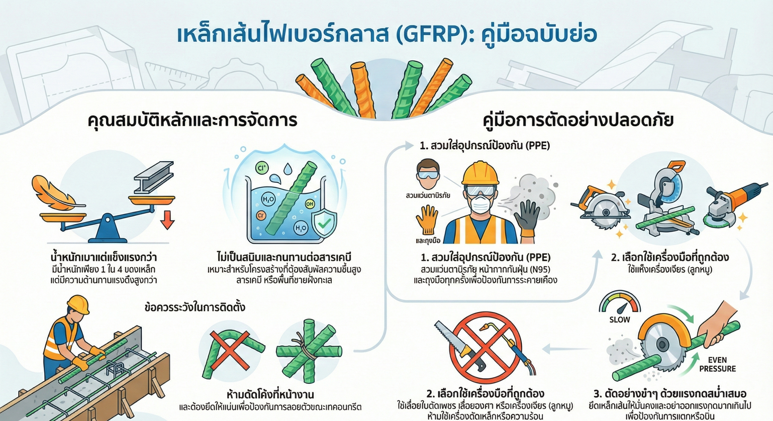 GFRP คืออะไรใช้ตอนไหน ตัดอย่างไร
