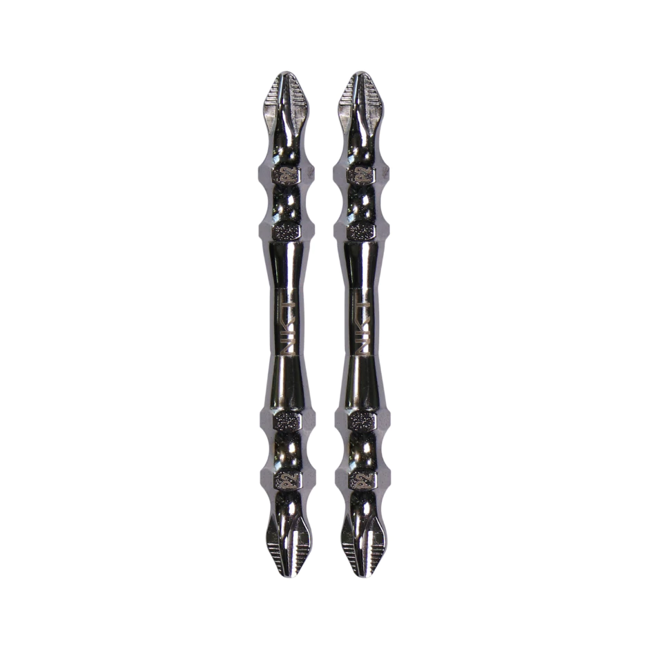 ดอกไขควง NKT แบบ 2 หัว (double-ended) หัว Phillips มองเห็นช่วงก้านคอด torsion zone สำหรับไขควงตอก impact driver